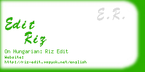 edit riz business card